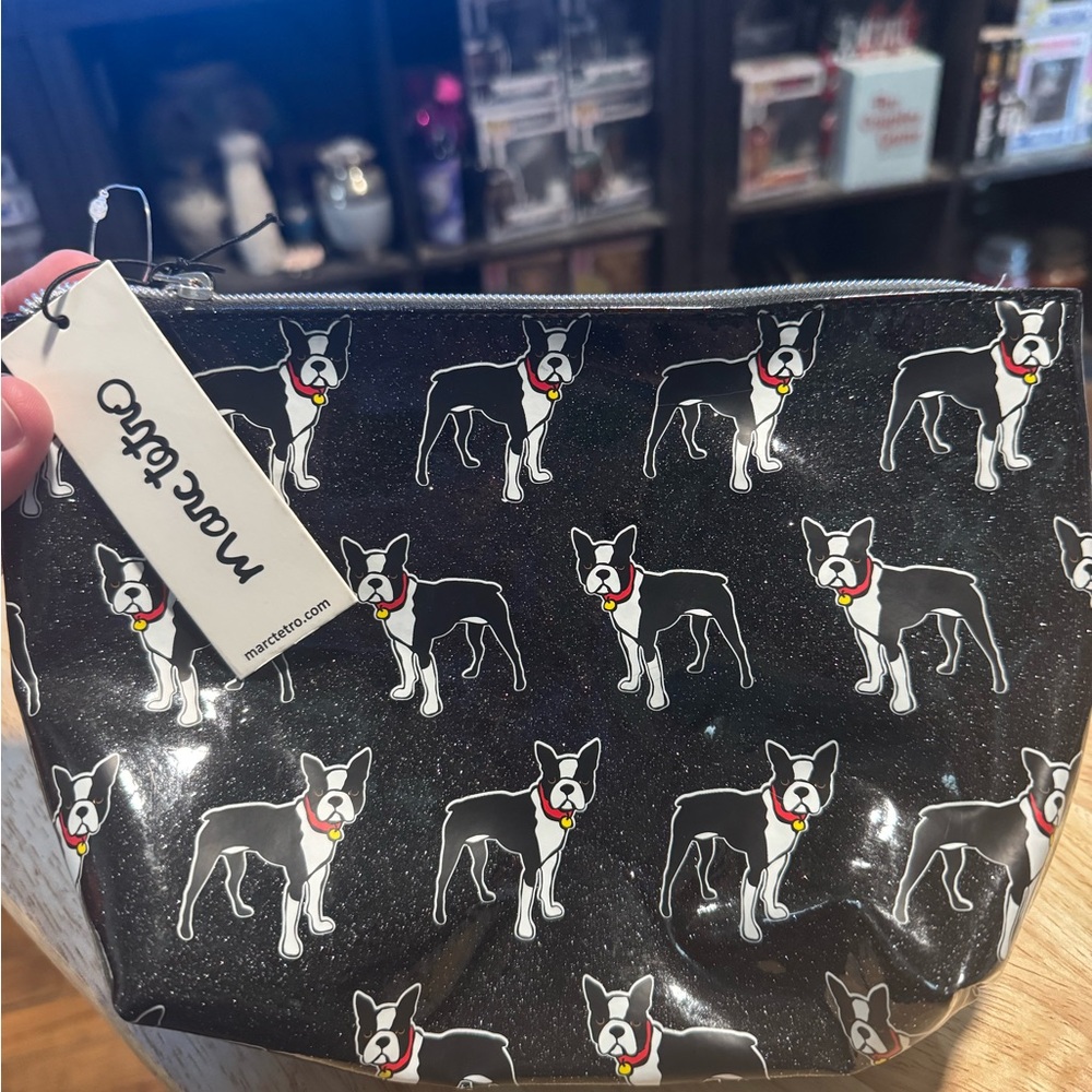 Marc Tetro Black Dog Print Pouch